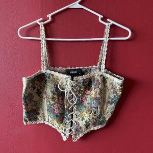 Floral Cropped Corset Top